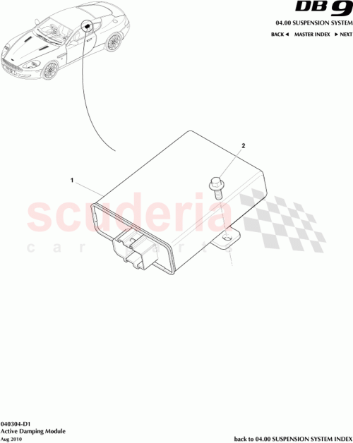 Part Diagram for Aston Martin AG43-18B008-AB