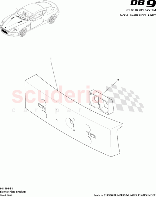 Part Diagram for Aston Martin 4G43-16E146-AE