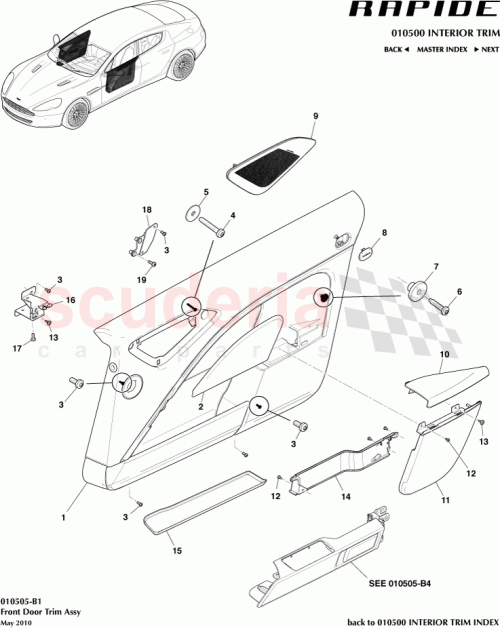 Part Diagram for Aston Martin AD43-23747-AAW