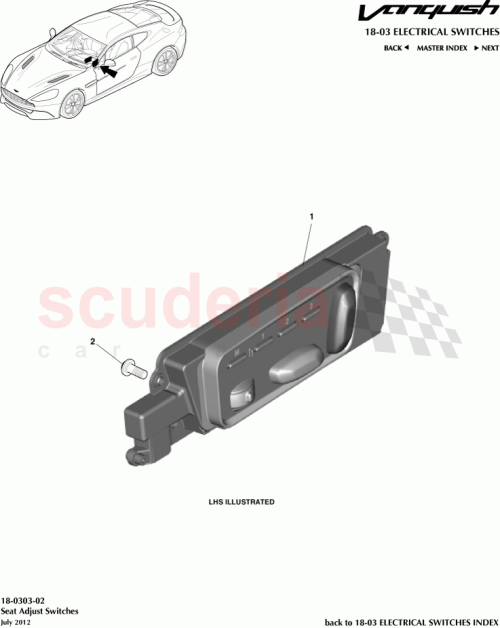 Part Diagram for Aston Martin CD33-14B709-BB