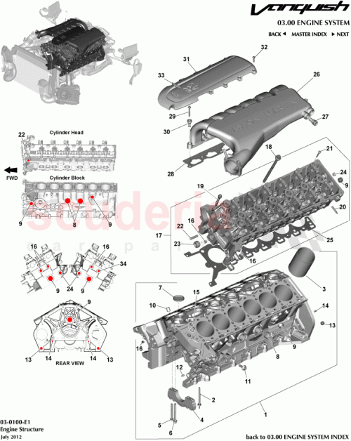 Part Diagram for Aston Martin 704775
