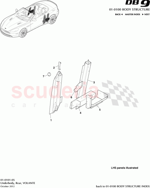 Part Diagram for Aston Martin DG43-L24577-AA