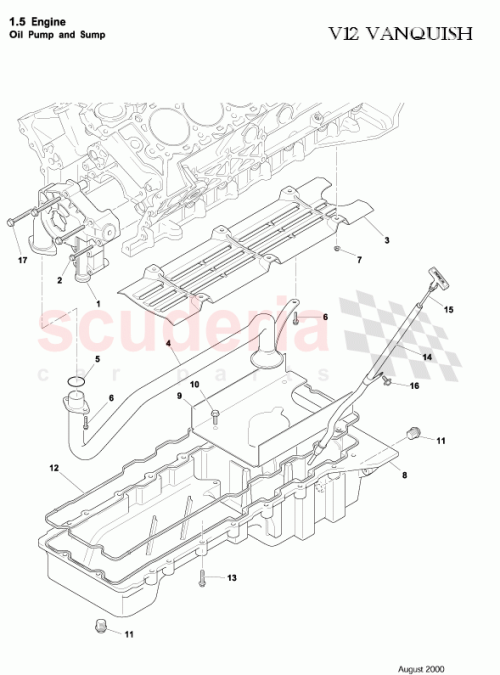 Part Diagram for Aston Martin W505584S437