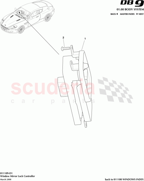 Part Diagram for Aston Martin 9G43-14540-AA