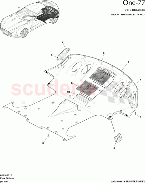 Part Diagram for Aston Martin AY93-03-10005