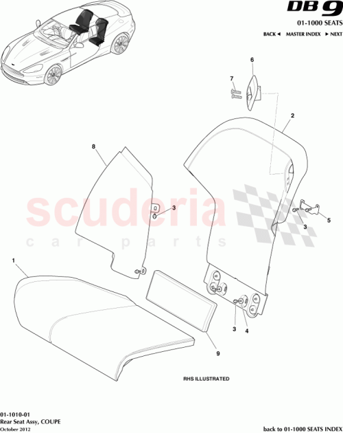 Part Diagram for Aston Martin 9D33-63846-ABW