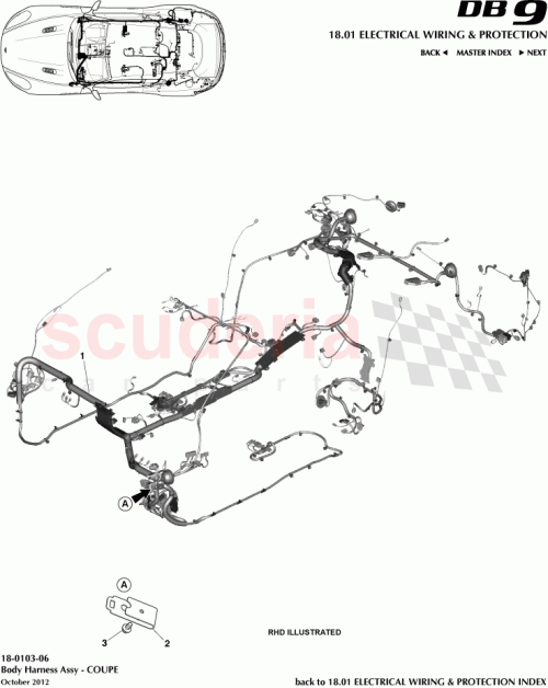 Part Diagram for Aston Martin DG43-14A005-ED