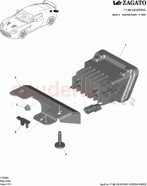 Part Diagram for Aston Martin 703666