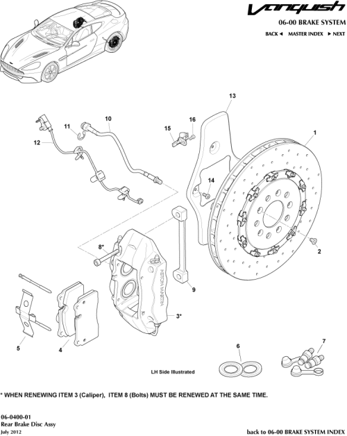 Part Diagram for Aston Martin CD33-2D258-CA