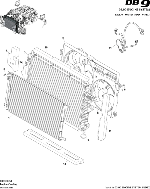 Part Diagram for Aston Martin 4G43-8N301-AB