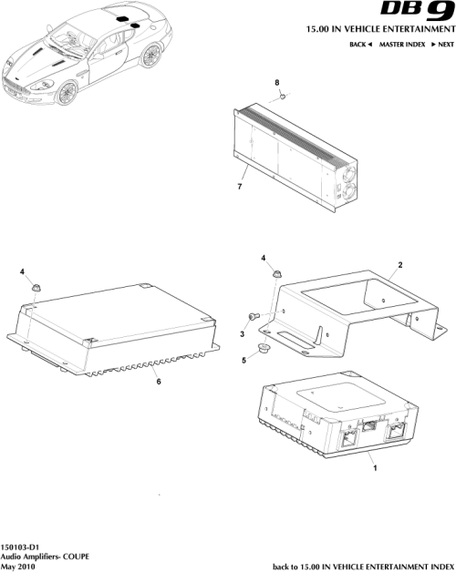 Part Diagram for Aston Martin 6G33-18C808-CC