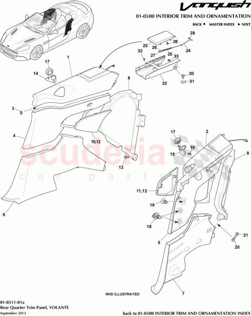 Part Diagram for Aston Martin 703732