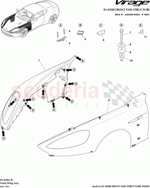 Part Diagram for Aston Martin CG43-106258-AA