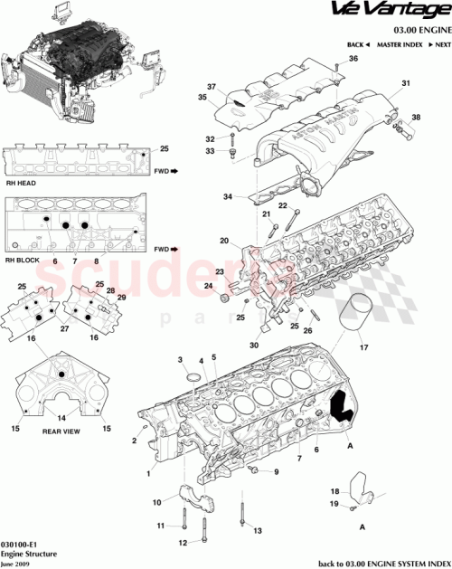 Part Diagram for Aston Martin 8D33-9J444-BB