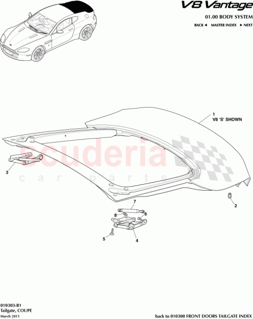 Part Diagram for Aston Martin GD2Y-40110-AA
