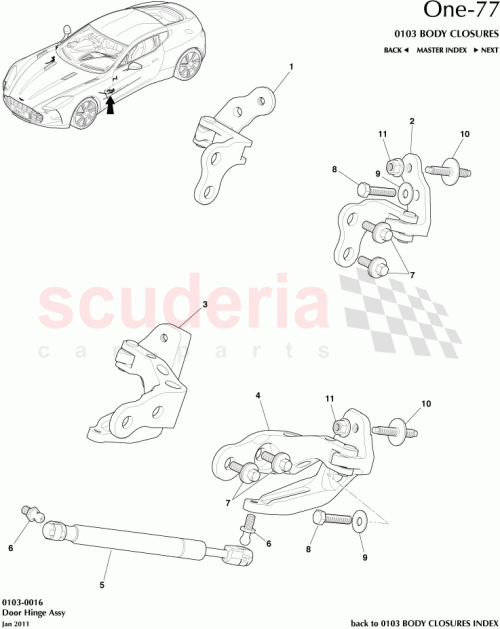 Part Diagram for Aston Martin 12023-09-1029-AJ