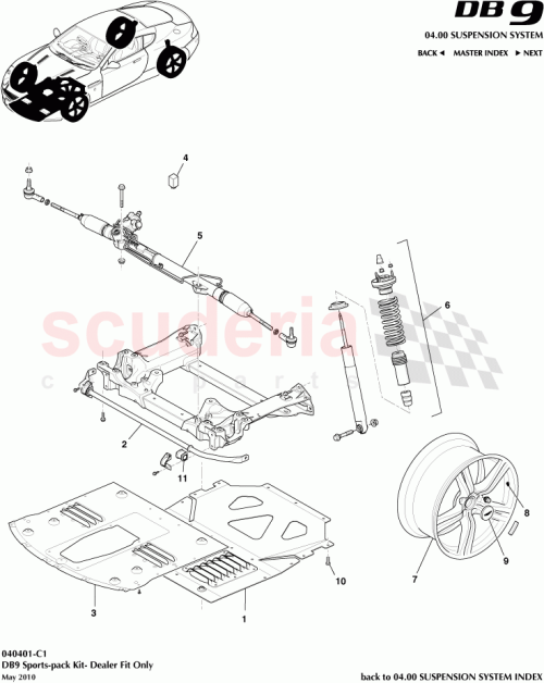 Part Diagram for Aston Martin 4G43-23-10694