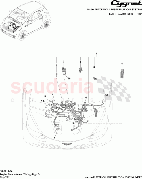 Part Diagram for Aston Martin 82823-22050