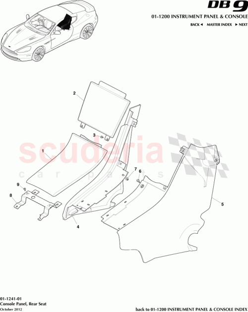Part Diagram for Aston Martin CG43-045C63-ABW
