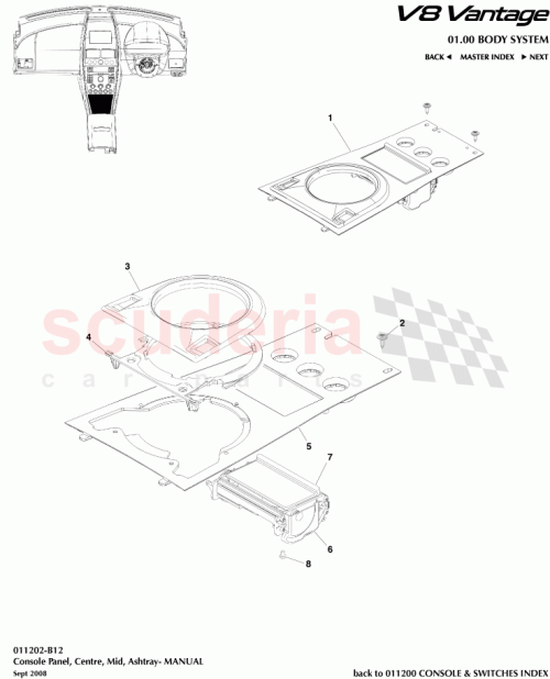 Part Diagram for Aston Martin 6G33-045A67-RA