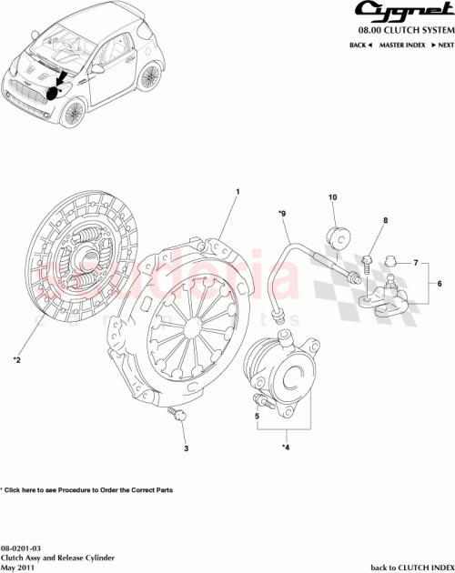 Part Diagram for Aston Martin 31126-05010