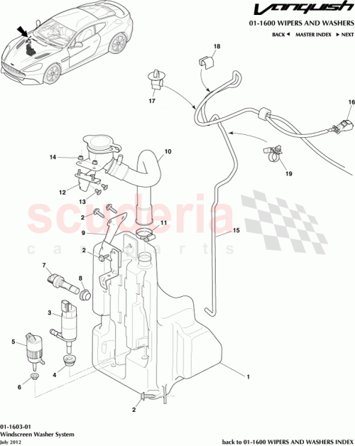 Part Diagram for Aston Martin DG43-17Z605-AB