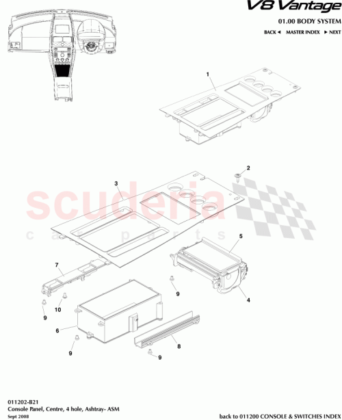 Part Diagram for Aston Martin 9G33045A76AAW