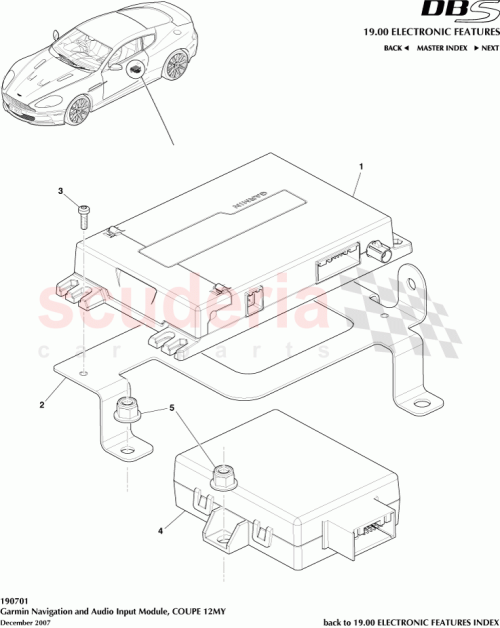 Part Diagram for Aston Martin CG43-10E887-MH