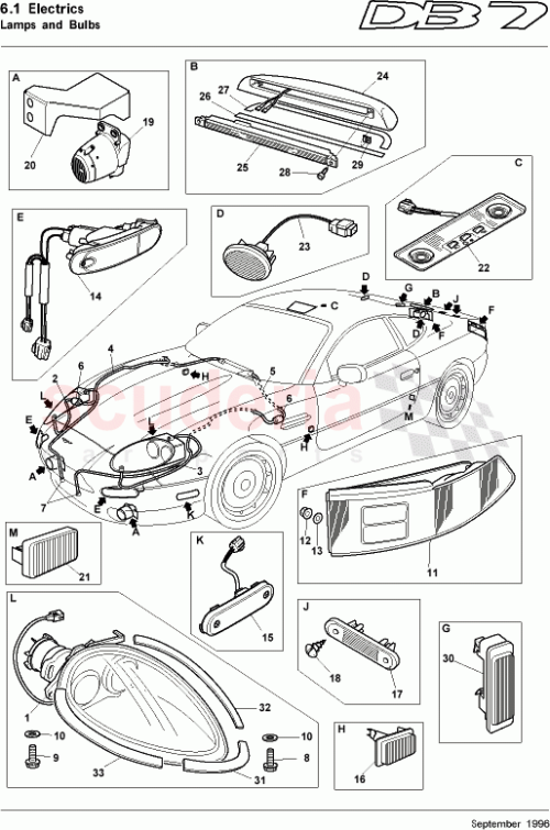 Part Diagram for Aston Martin 020-037-0709