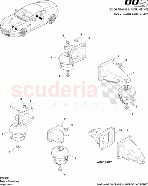 Part Diagram for Aston Martin 703751