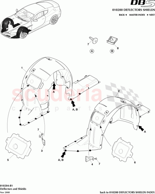 Part Diagram for Aston Martin 8D33166568AA