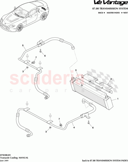 Part Diagram for Aston Martin 6G33-7F112-DB