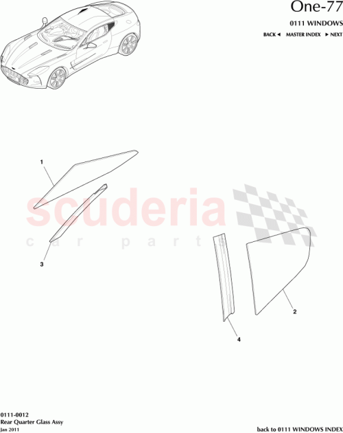 Part Diagram for Aston Martin DBY00390-A