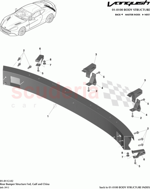Part Diagram for Aston Martin CD33-17C902-AB