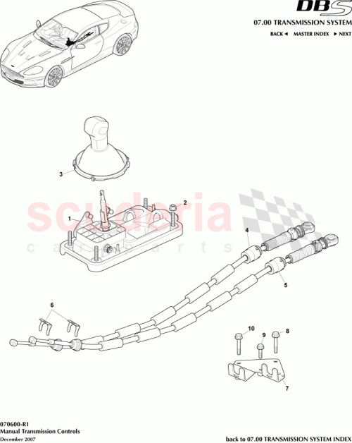 Part Diagram for Aston Martin 8D33-7K327-AB