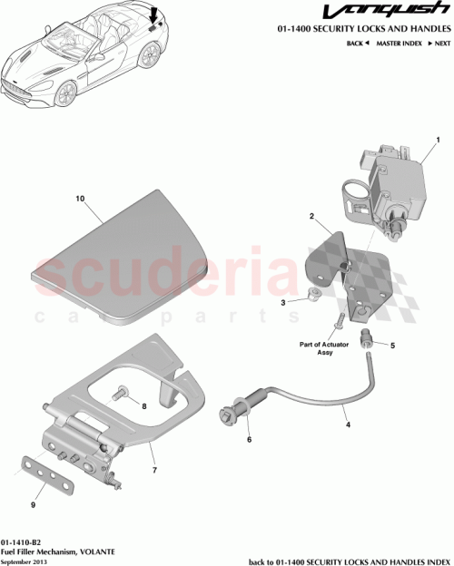 Part Diagram for Aston Martin ED33-L405B96-AC