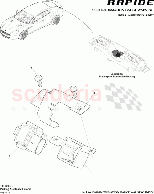 Part Diagram for Aston Martin CD43-19H421-AA