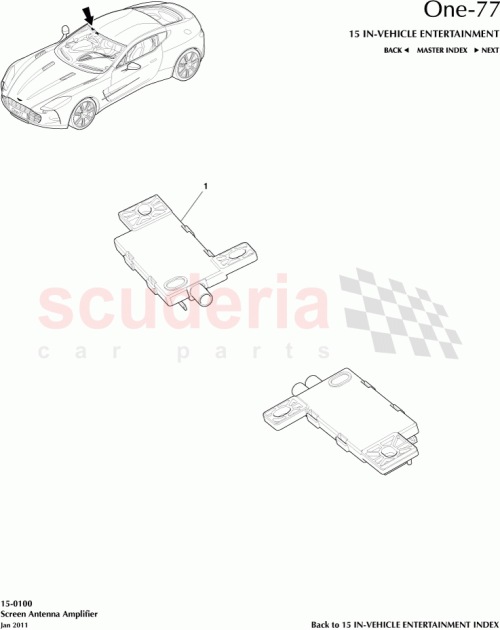Part Diagram for Aston Martin AY93-18C847-AA