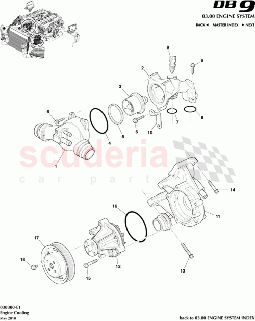 Part Diagram for Aston Martin 702855