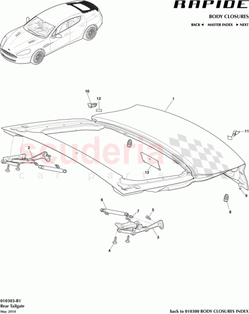 Part Diagram for Aston Martin AD43-F431F78-AA