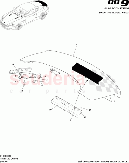Part Diagram for Aston Martin 4G43-68632-BA
