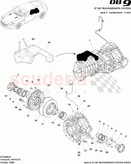 Part Diagram for Aston Martin 4G43-27-10603