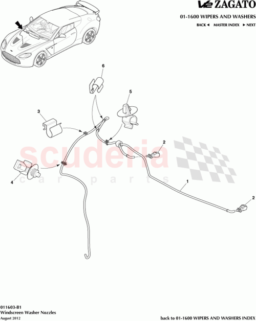 Part Diagram for Aston Martin 6G33-B2281-AA