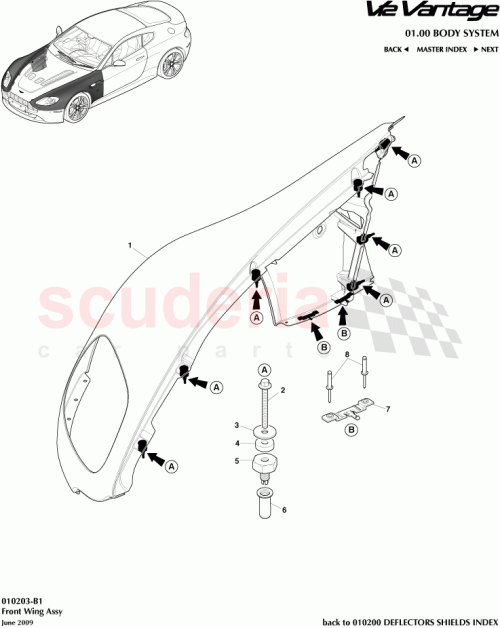 Part Diagram for Aston Martin 4G43-5435-AD