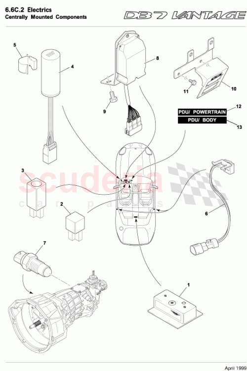 Part Diagram for Aston Martin 37-83301