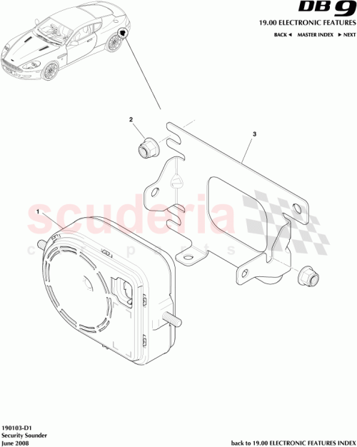 Part Diagram for Aston Martin 4G43-37-10246