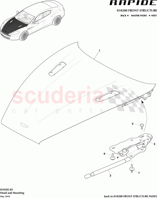 Part Diagram for Aston Martin 702509