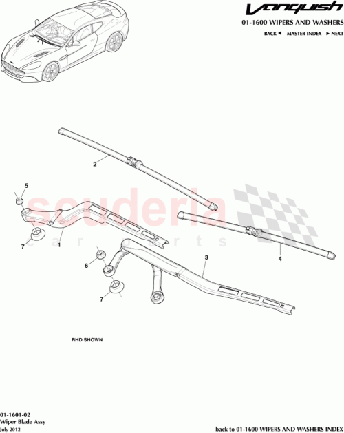 Part Diagram for Aston Martin DG43-17526-CA