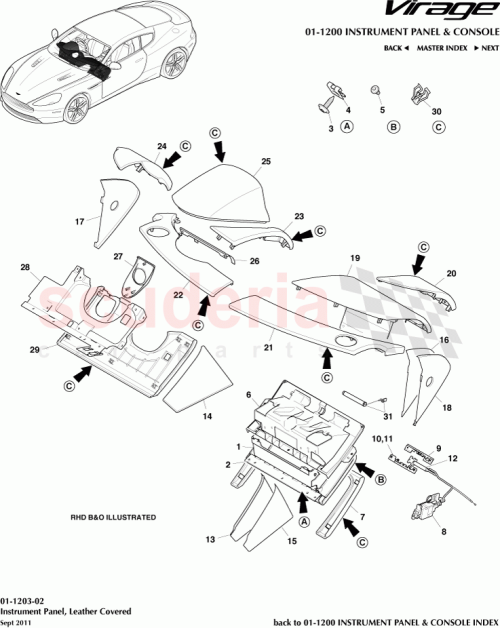 Part Diagram for Aston Martin 6G33C06004CB