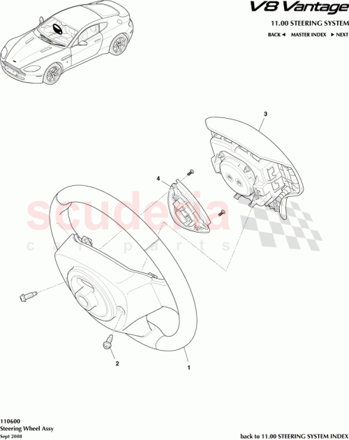 Part Diagram for Aston Martin 9G43-3600-CAW